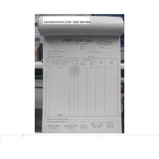 PHIẾU XUẤT KHO 2L A4 ( 50 BỘ = 100 TỜ)