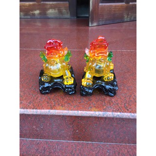 Cặp tì hưu phong thủy. Dài 24cm cao 20cm.
