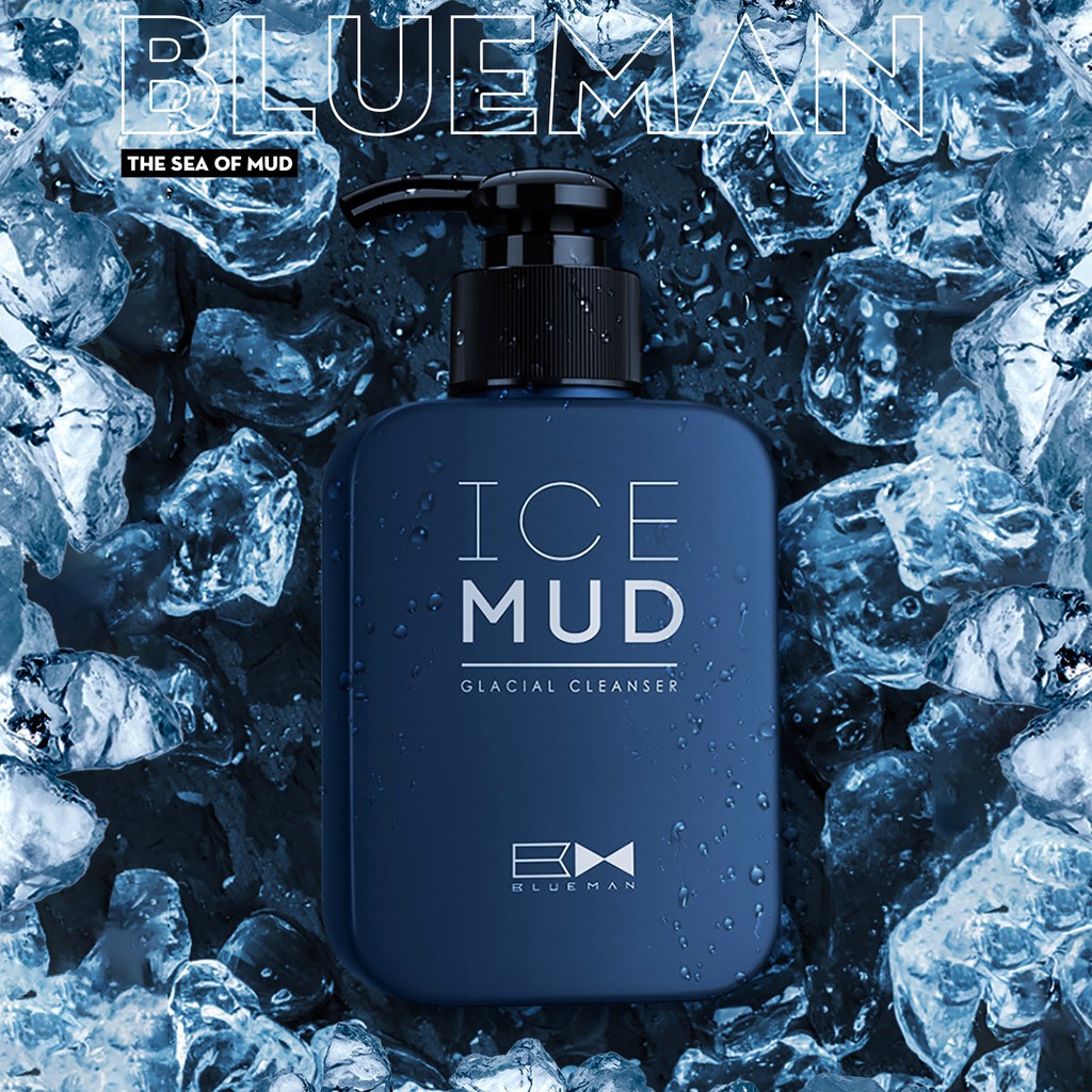 Sữa Rửa Mặt Cho Nam Ice Mud BLUEMAN Ngăn Ngừa Mụn Làm Sáng Da 170ml [CHÍNH HÃNG]