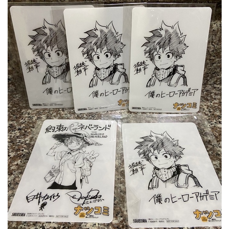 Set 2 Card Học Viện Anh Hùng - My Hero Academia Boku No Hero Academia  có chữ ký tác giả
