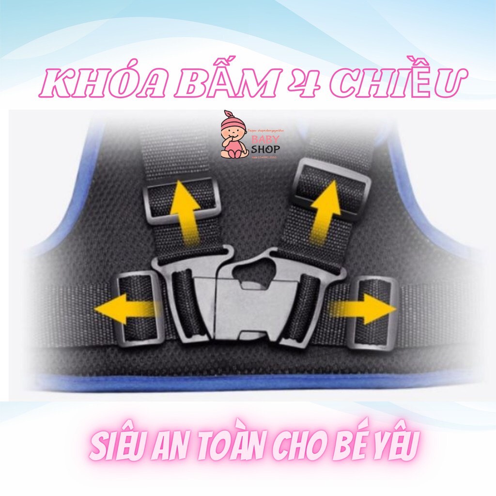 [BẢO HÀNH 1 ĐỔI 1] Đai xe máy cho bé ,Đai an toàn cho bé đi xe máy có Phản Quang loại có ngăn khoá CAO CẤP