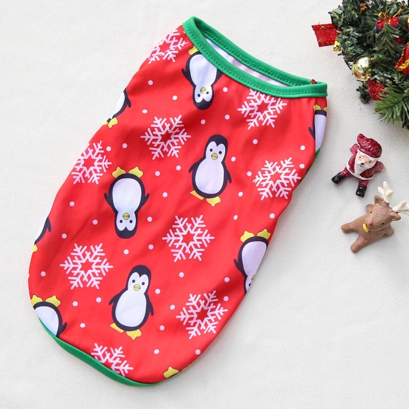 BST NOEL ÁO THUN MỎNG BA LỖ KHÔNG KHÍ NOEL CHO THÚ CƯNG