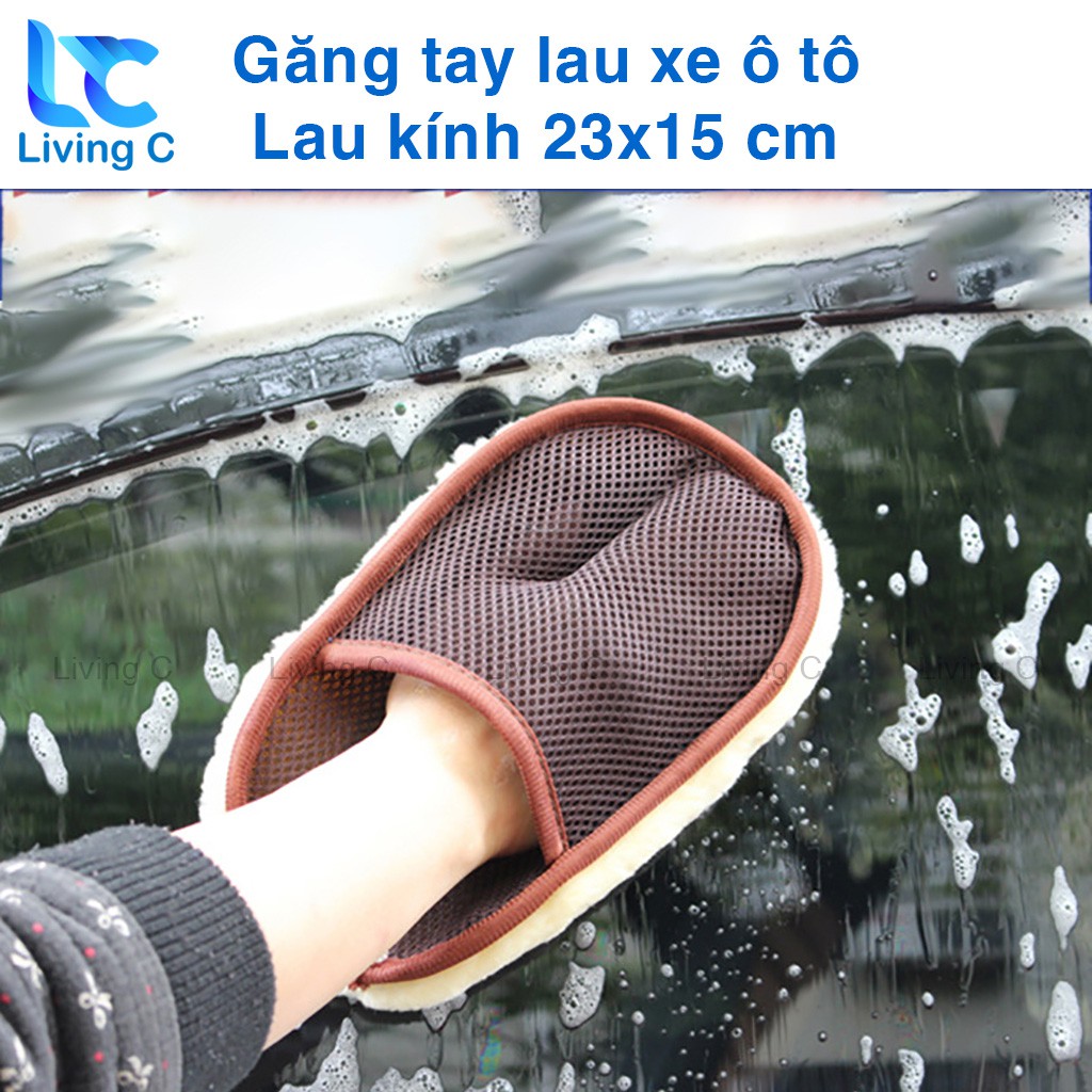 Dụng cụ rửa xe hơi Living C, găng tay bao tay lau chùi kính rửa xe hơi tiện lợi _GLK