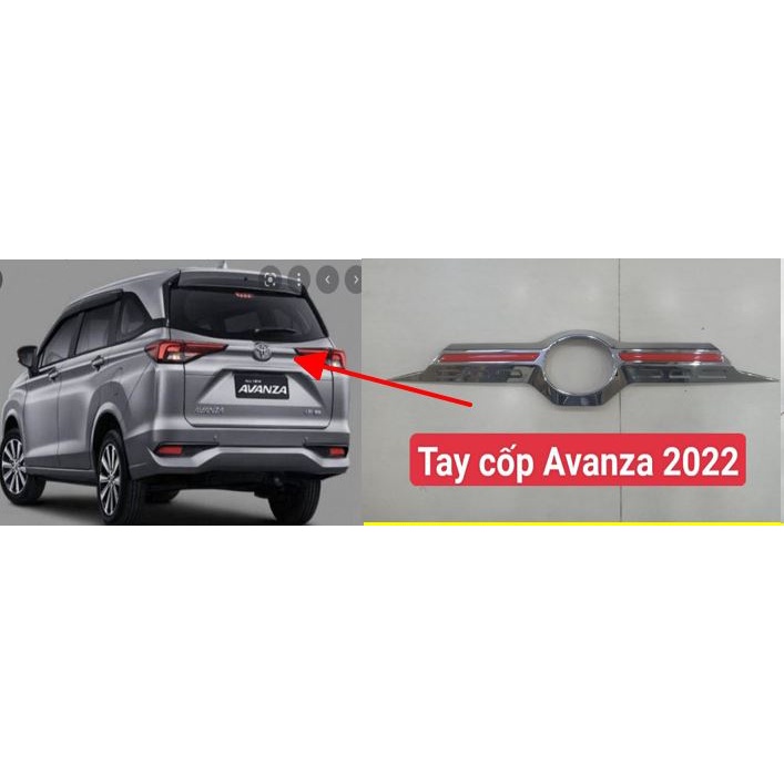 Ốp tay mở cốp xe Toyota Avanza đời 2021 - 2022 mạ crom sáng bóng