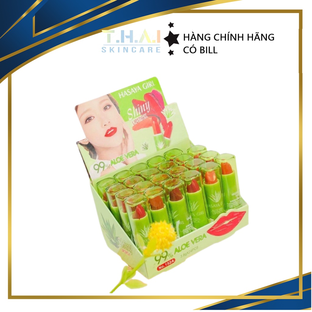 Son dưỡng môi có màu Hasaya Girl Aloe Vera 99% Thái Lan