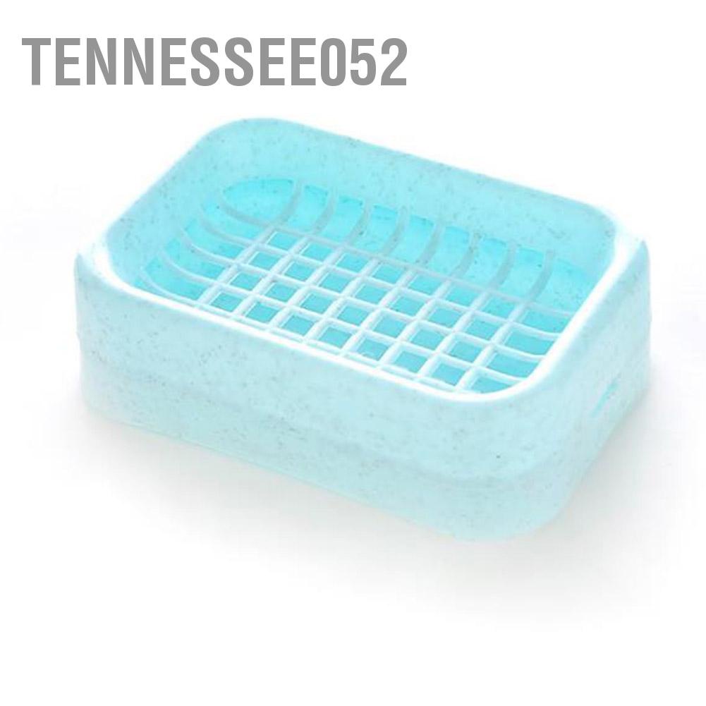 Tennessee052 Plastic Household Bathroom Double-layers Soap Dish Holder Storage Container Draining Box