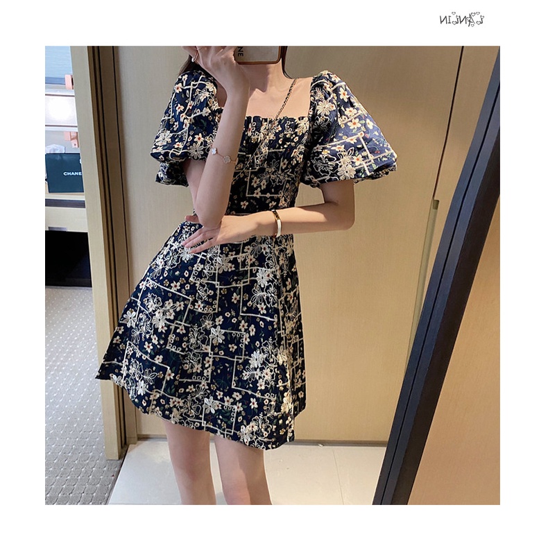 Đầm Perty in hoa thời trang mùa hè phong cách Hàn Quốc cho nữ
