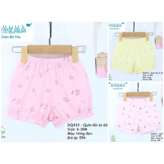 Quần đùi cotton bé gái Dokma - 3 màu