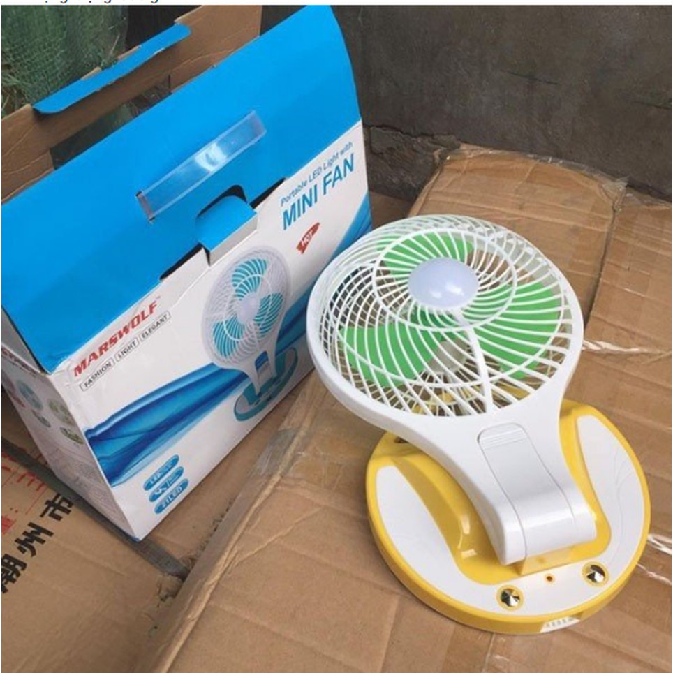 PVN2577 Quạt Tích Điện Mini Fan 2 In 1 Gấp Gọn T2