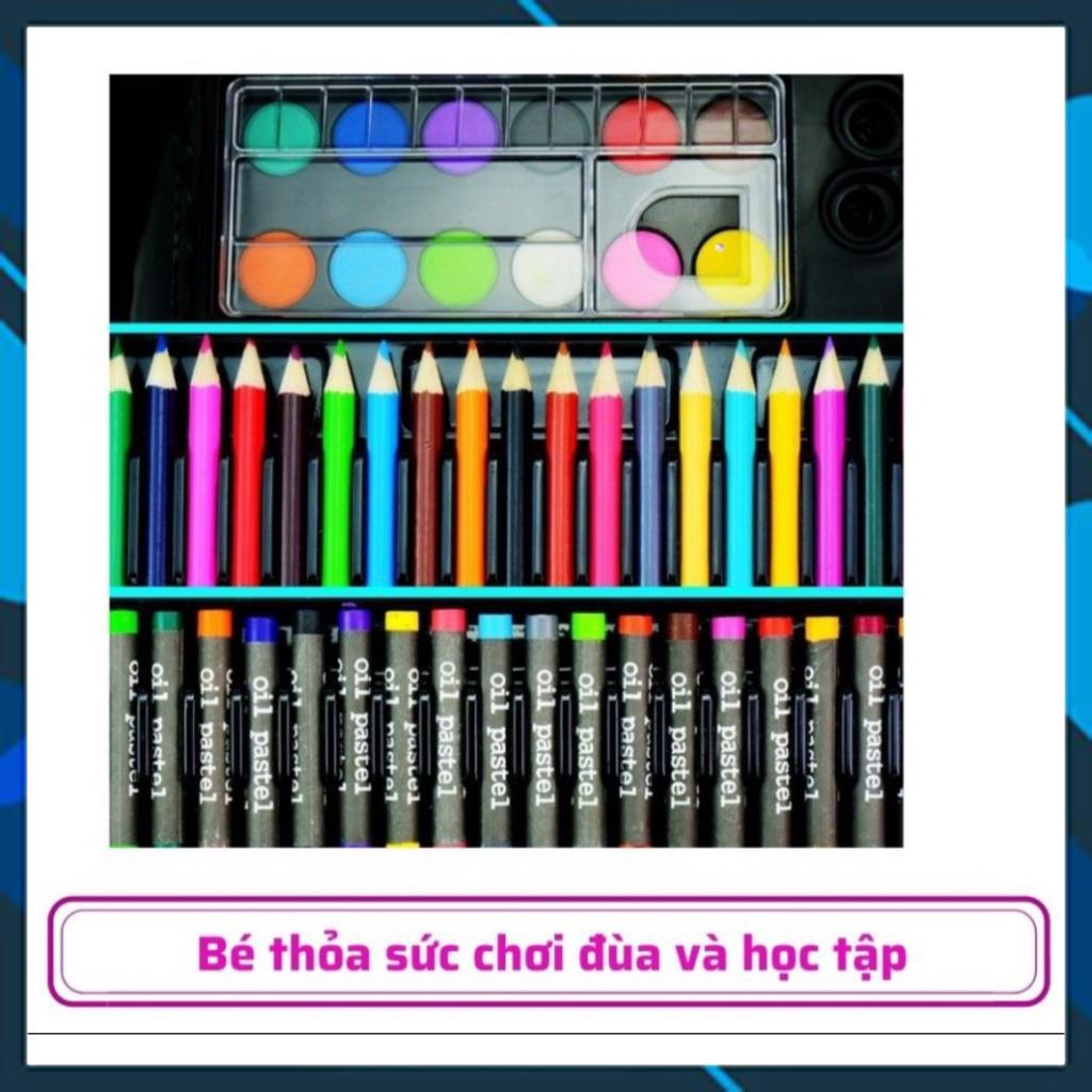 Màu 150 chi tiết kèm 8 cuốn tập tô vẽ cho bé bộ hộp bút đựng chì sáp đồ chơi thông minh sáng tạo cho trẻ em