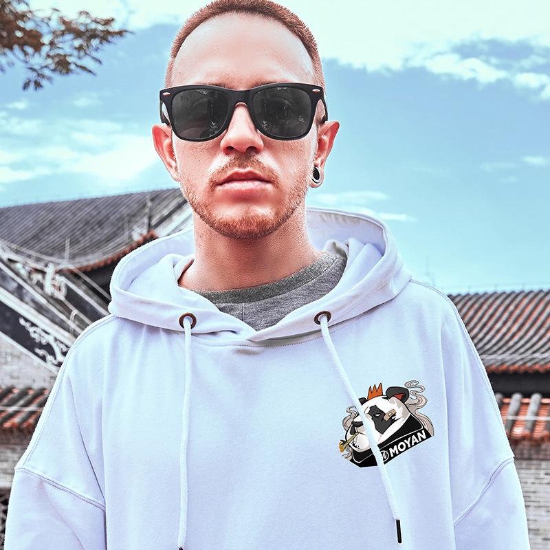 Áo hoodie IELGY dành cho nam thiết dáng rộng in hình hoạt hình thời trang