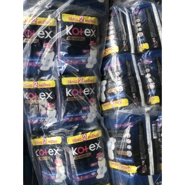 Băng vệ sinh Kotex ban đêm 28cm tặng