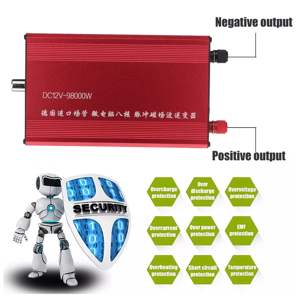 Máy đánh cá biến tần siêu âm dc 12v 98000w bộ chuyển đổi sóng hình sin công suất siêu âm để câu cá ngoài trời