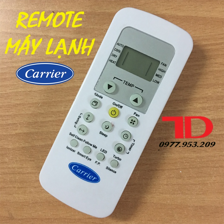 Remote máy lạnh CARRIER ,điều khiển máy lạnh CARRIER