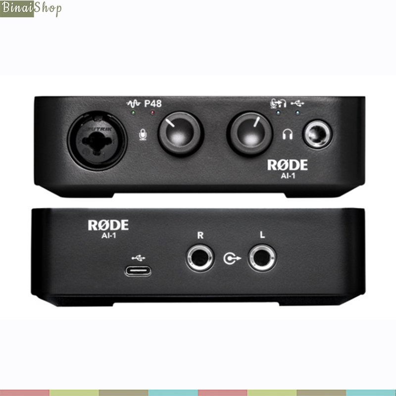 Rode AI-1 - Sound Card Thu Âm 48V Cao Cấp, Nhỏ Gọn Cho Phòng Thu, Karaoke Trực Tuyến, Broadcast