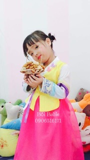 Hanbok cầu vòng bé gái