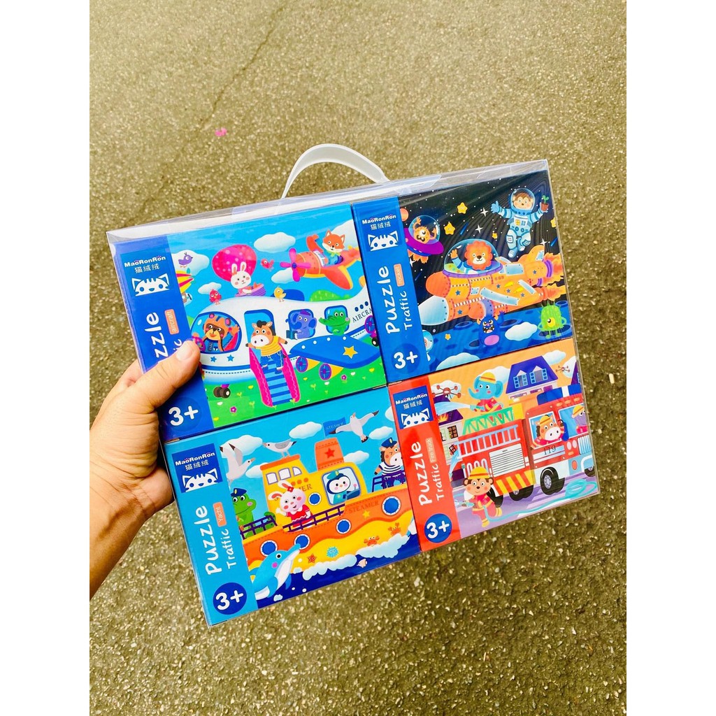 Set 4 Puzzle Ghép Hình Cho Bé
