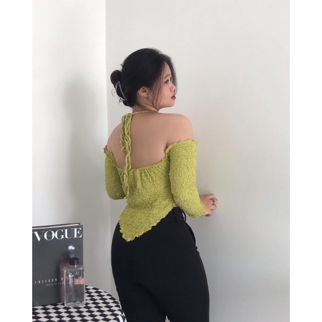 áo croptop nữ BIGSIZE kiểu xẻ tay xinh xắn FATTYTA