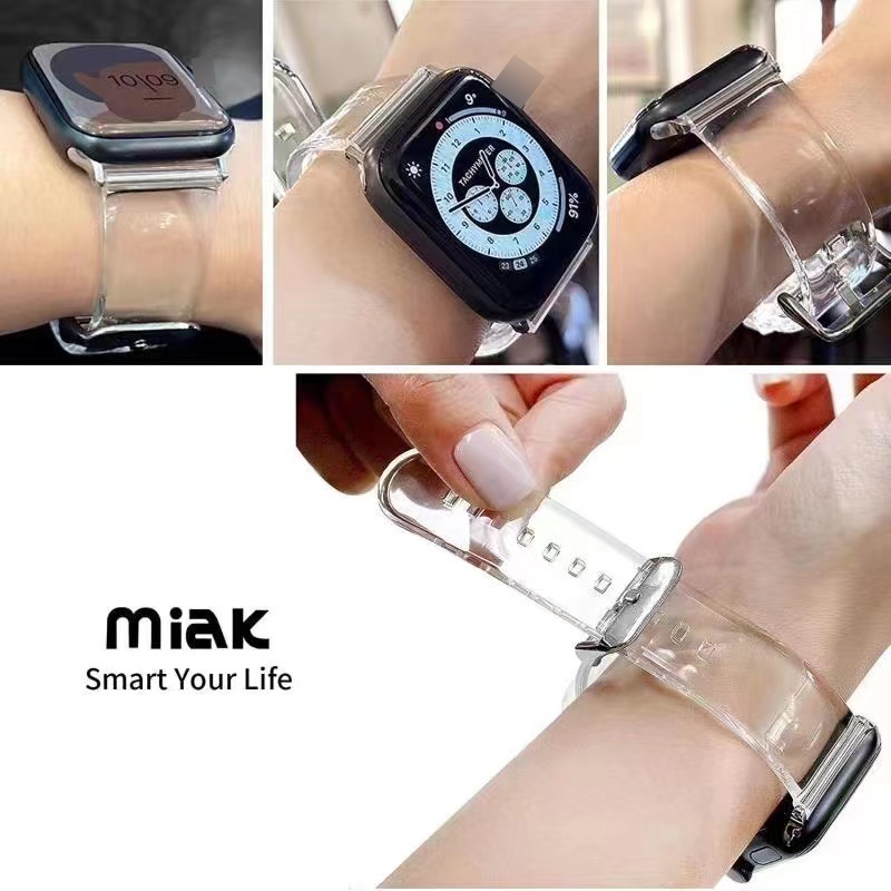 Dây Đeo Silicone + Ốp Bảo Vệ Cho Đồng Hồ Thông Minh Aw 7 6 SE 5 4 3 I-watch 6 5 41mm 45mm 38mm 40mm 42mm 44mm 2023