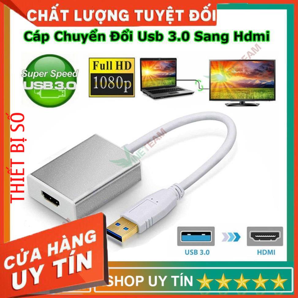 Cáp chuyển đổi tín hiệu âm thanh hình ảnh từ đầu USB 3.0 sang HDMI 1080P cho PC/Laptop/HDTV/TV -dc4224