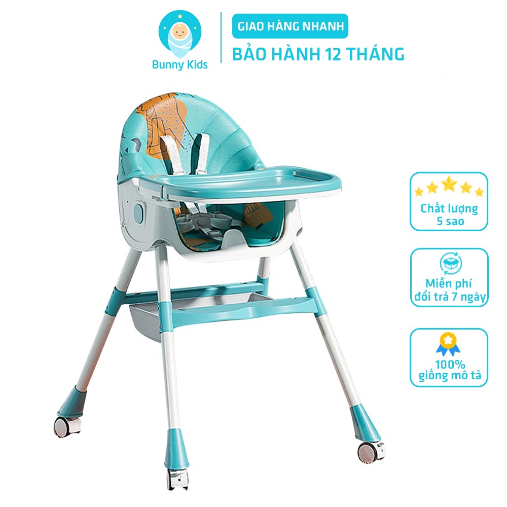 Ghế Ăn Dặm BellyBaby Có Bánh Xe, Gấp Gọn Siêu Tiện Lợi - Nhập Khẩu Chính Hãng Dành Cho Bé - BellyBaby