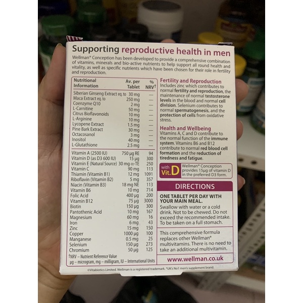 Wellman conception cho nam giới