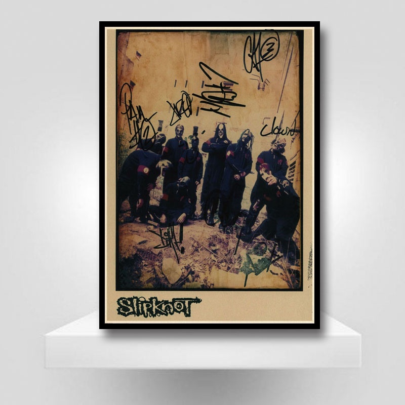 Áp Phích Dán Tường Trang Trí In Hình Ban Nhạc rock slipknot Bằng Kim Loại