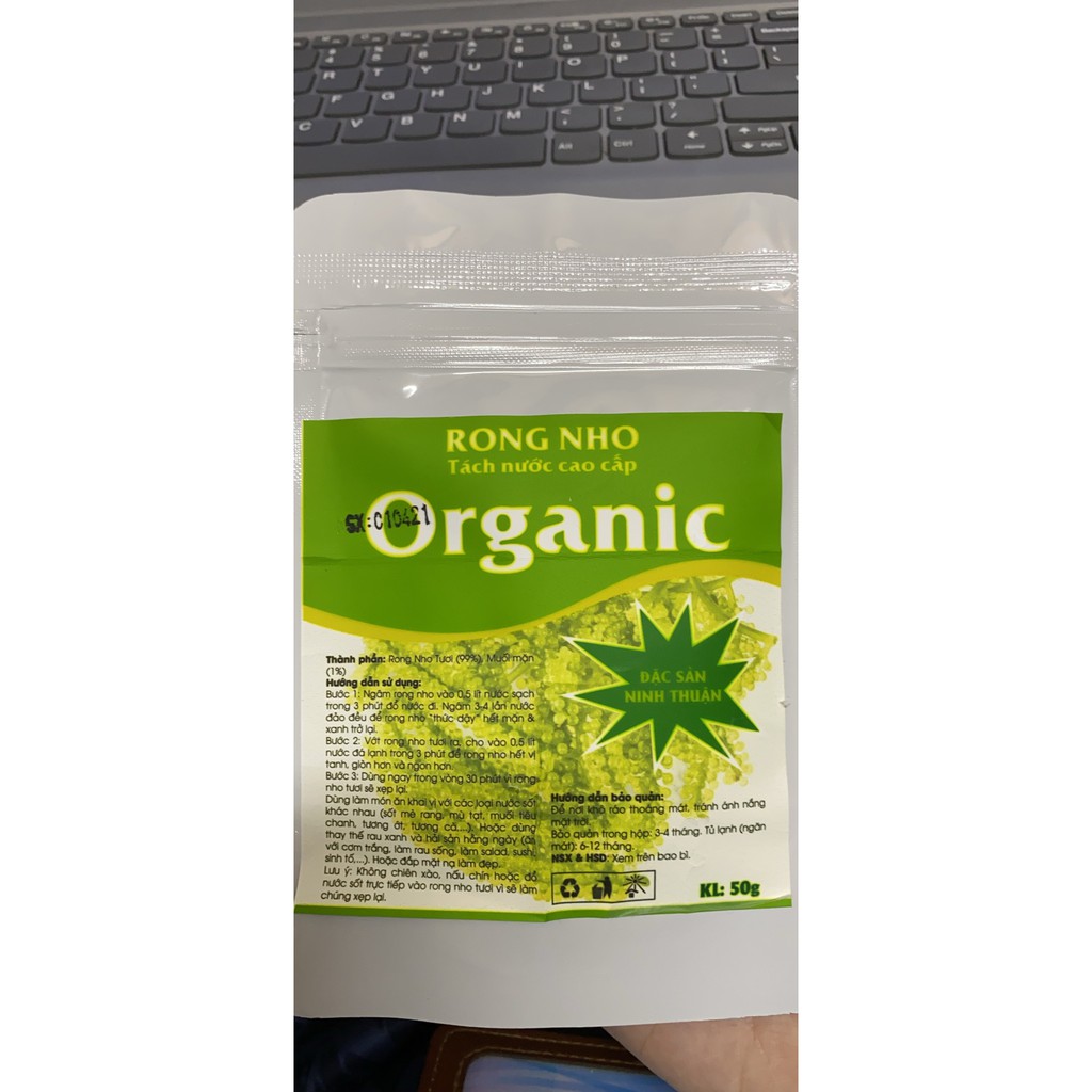 Rong Nho Tách Nước Organic 50gr Rong Loại 1 Đạt Tiêu Chuẩn Xuất Khẩu. | BigBuy360 - bigbuy360.vn