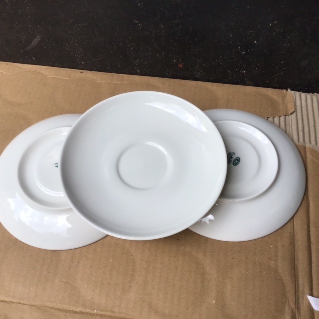 Combo 3 dĩa sứ trắng cao cấp Minh Châu  6 inch