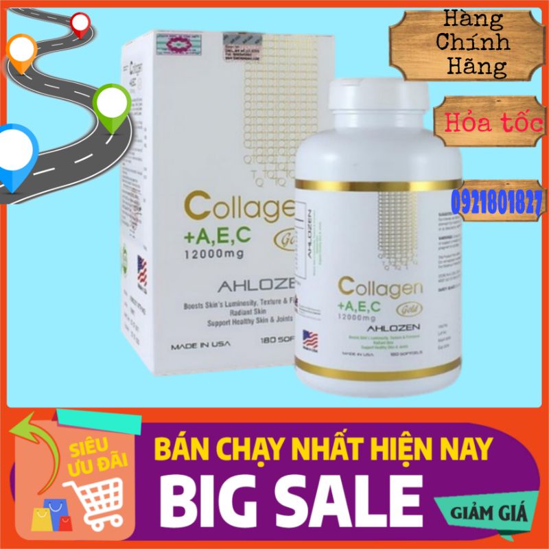 Viên uống Collagen AEC 12000mg date mới (180 viên)
