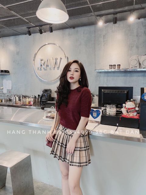 Chân váy kẻ BBR hàng QC