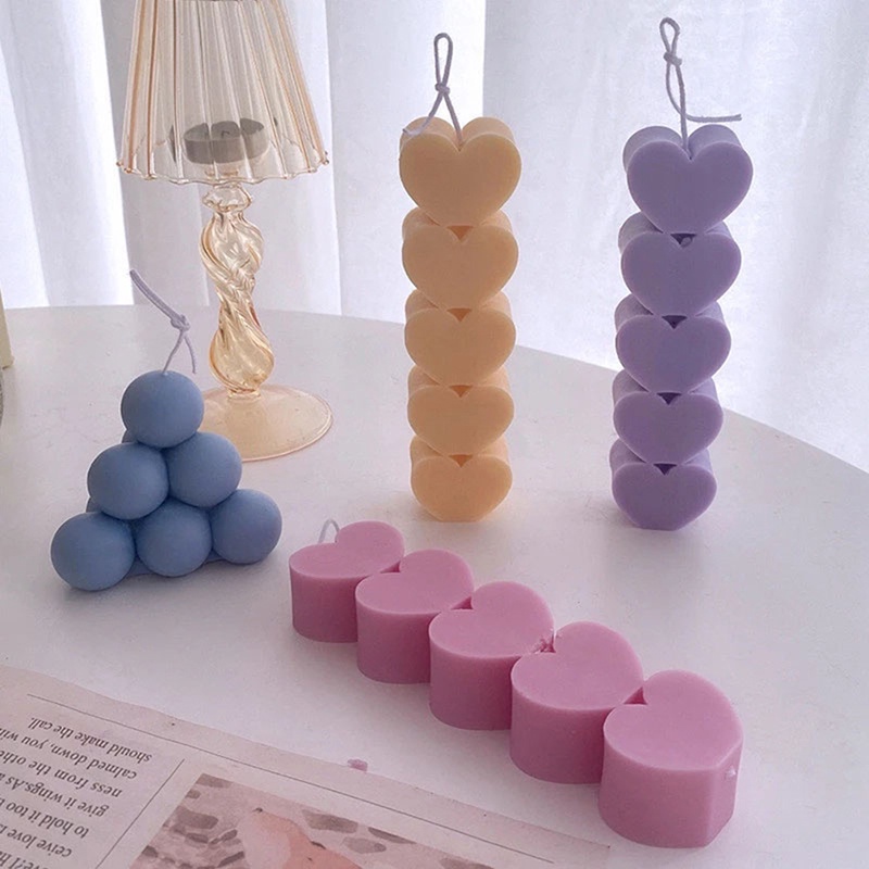 Nến 3 Lỗ Hình Trái Tim