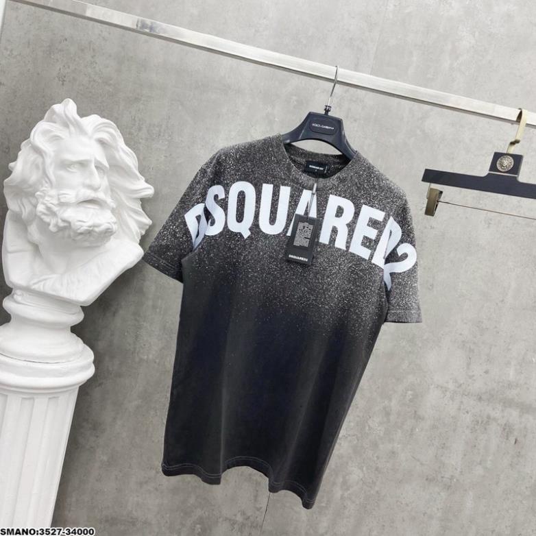 Áo Phông Nam DSQ Loang Spf - Áo Thun Nam Loang Chữ Chéo Siêu Cấp