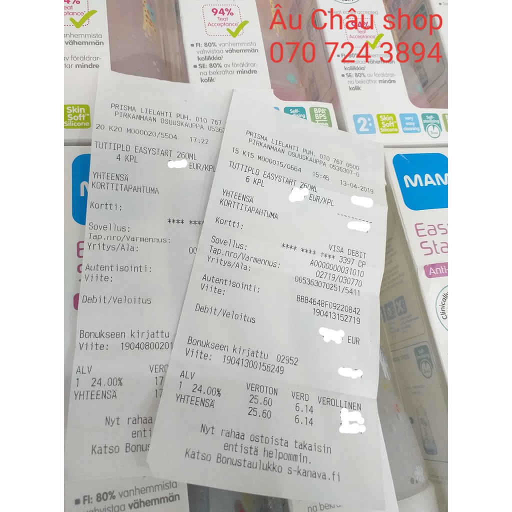 Bình Sữa Mam Baby Chống Đầy Hơi 160ml Có Hóa Đơn Từ Siêu Thị Phần Lan - ÂU CHÂU SHOP