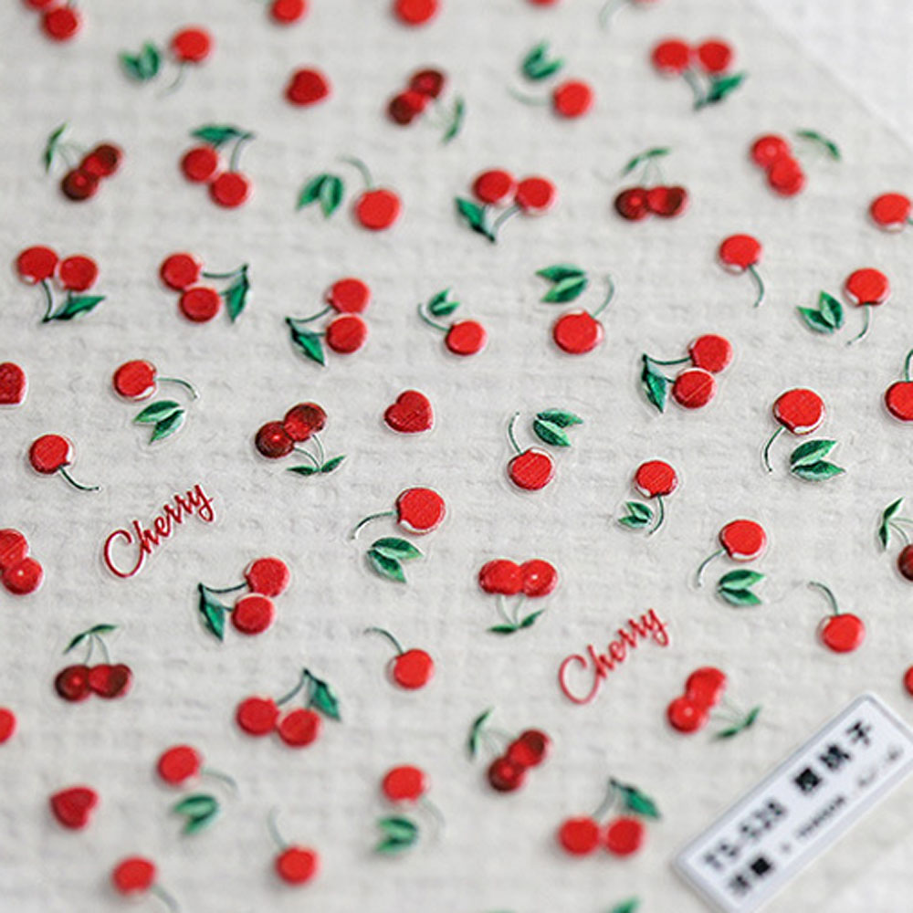 Hình dán trang trí móng tay họa tiết hoa anh đào 3D 5D xinh xắn dễ thương