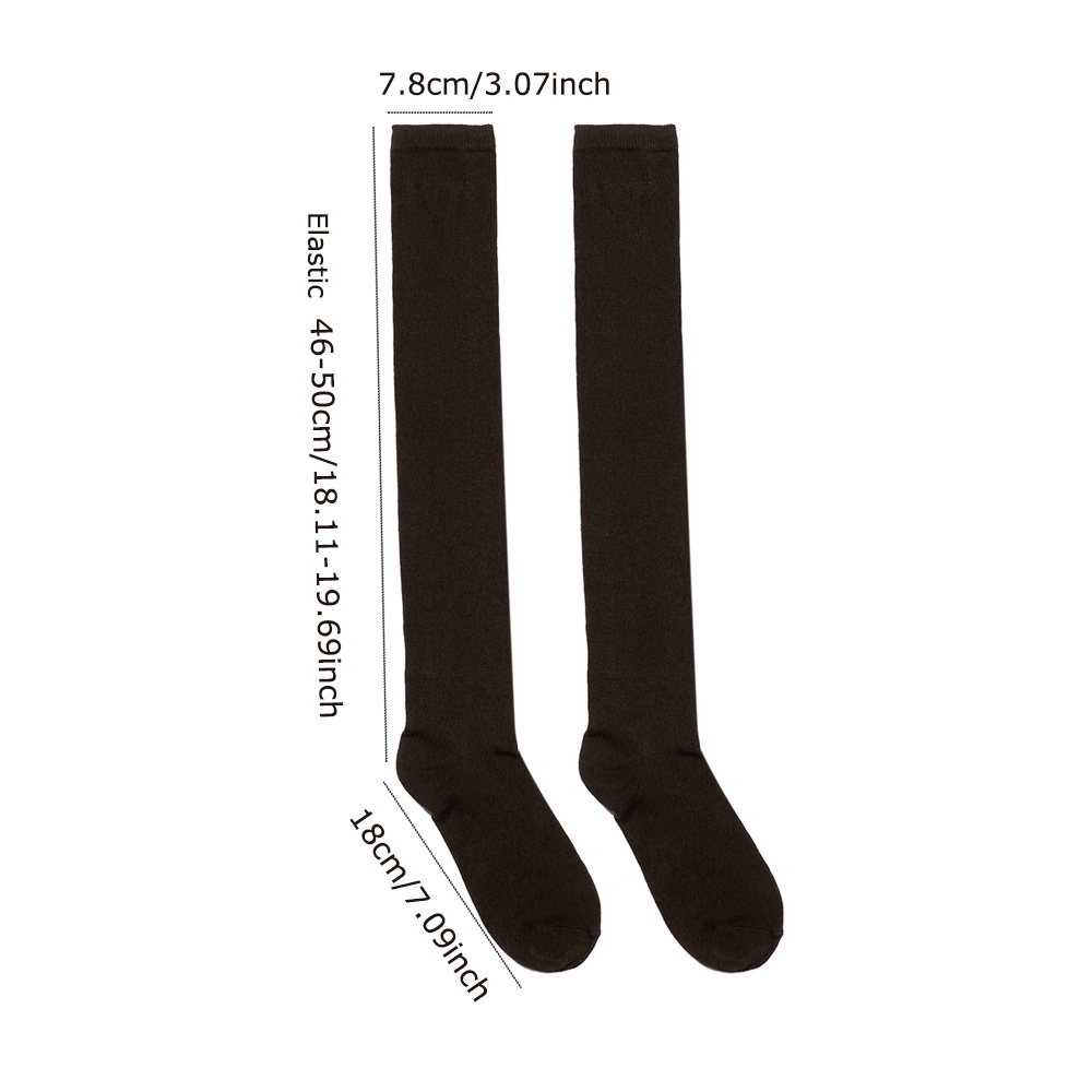 Đôi vớ dài qua gối bằng vải cotton co giãn thời trang sành điệu cho nữ