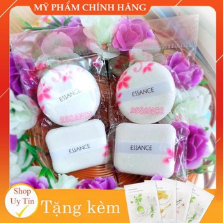 FREE SHIP Bộ Đôi Bông Phấn Trang Điểm Essance Mềm Mịn - Nhập Khẩu Hàn Quốc Tặng Mặt Nạ Unifree Đơn 100K cao cấp
