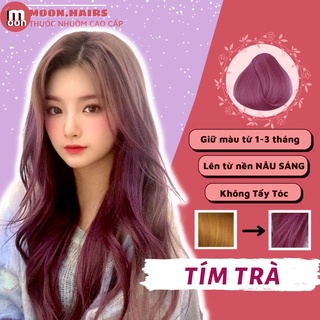 Thuốc nhuộm tóc TÍM TRÀ | TÍM NÂU TRÀ | TÍM CÀ | TÍM HOA | Tặng bao tay, mũ trùm