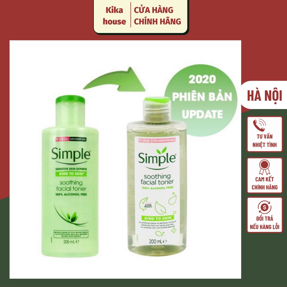 Nước Hoa Hồng SIMPLE Soothing Facial Toner Chính Hãng