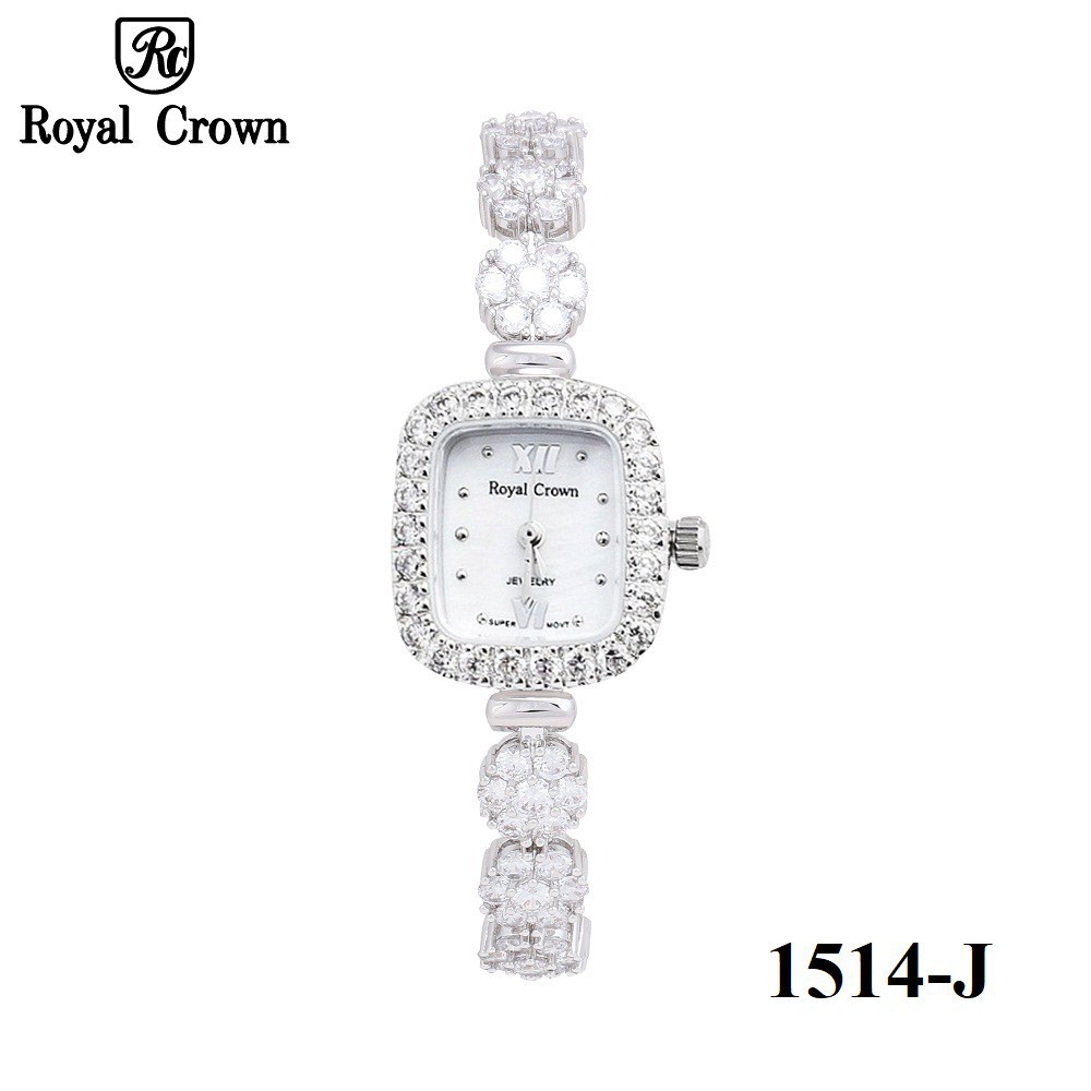 [ROYAL CROWN CHÍNH HÃNG] Bộ Sưu Tập Đồng Hồ Nữ Chính Hãng Royal Crown Dây Đá Vỏ Trắng 1514J/ 5308J/ 1516J