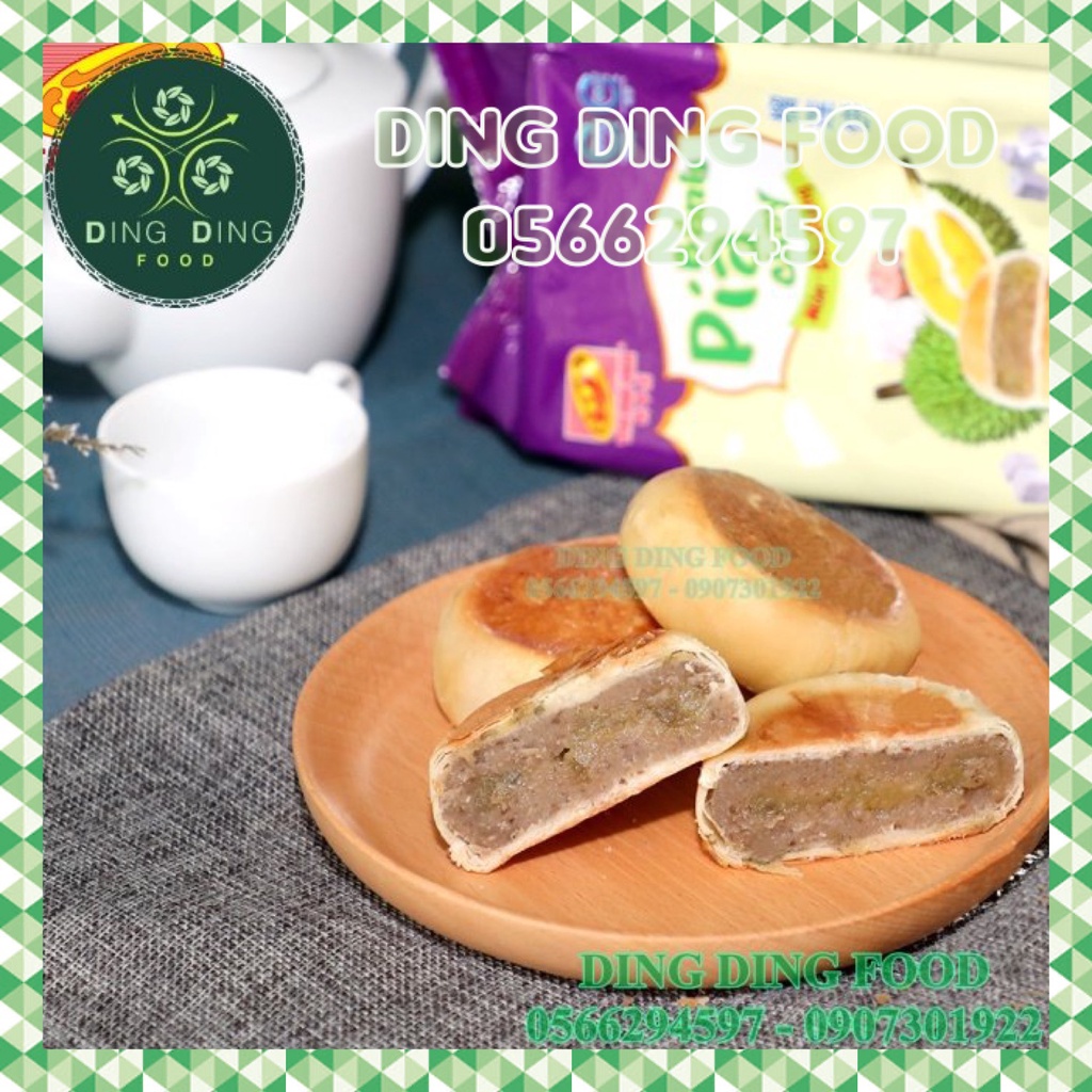 Bánh Pía Chay Khoai Môn Sầu Riêng 400g  Tân Huê Viên| Bánh Pía Khoai Môn Chay Sóc Trăng - DING DING FOOD