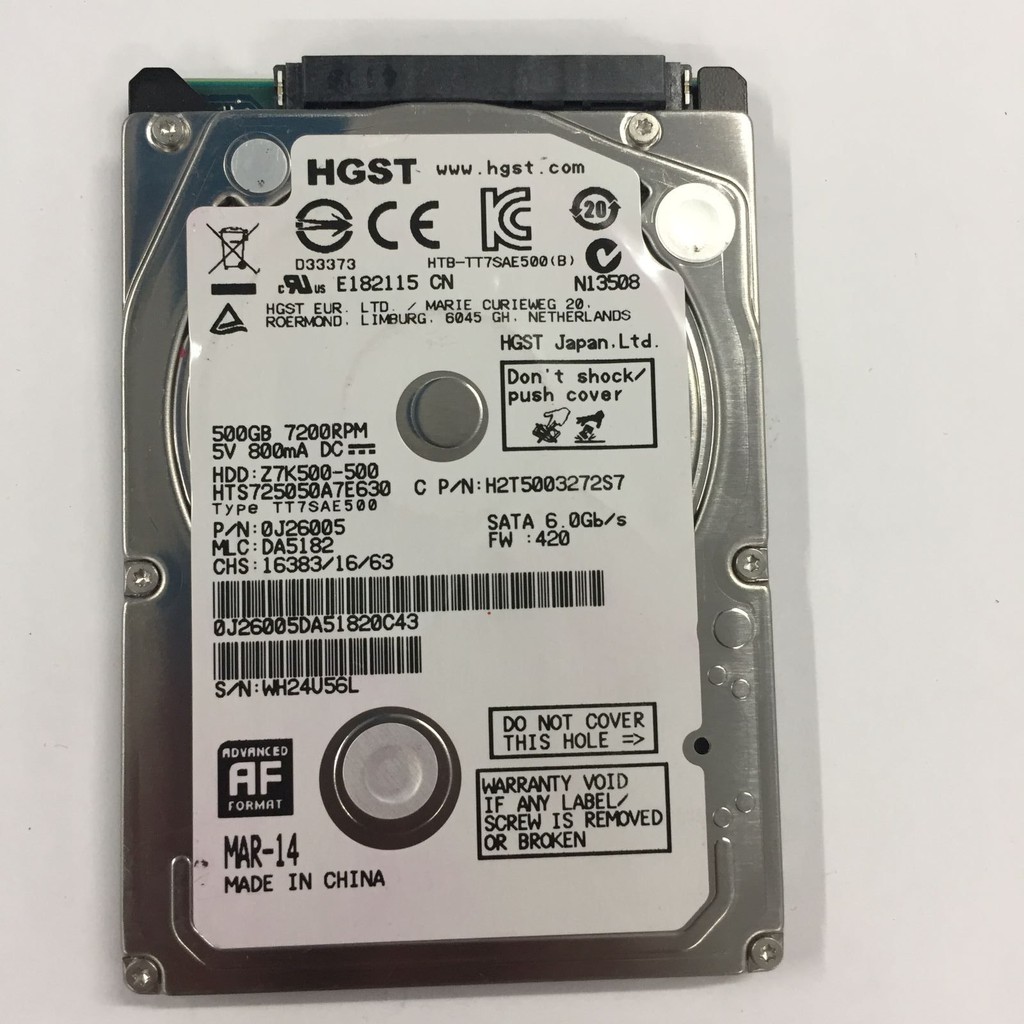 [HDD] ổ cứng máy tính Laptop 500GB