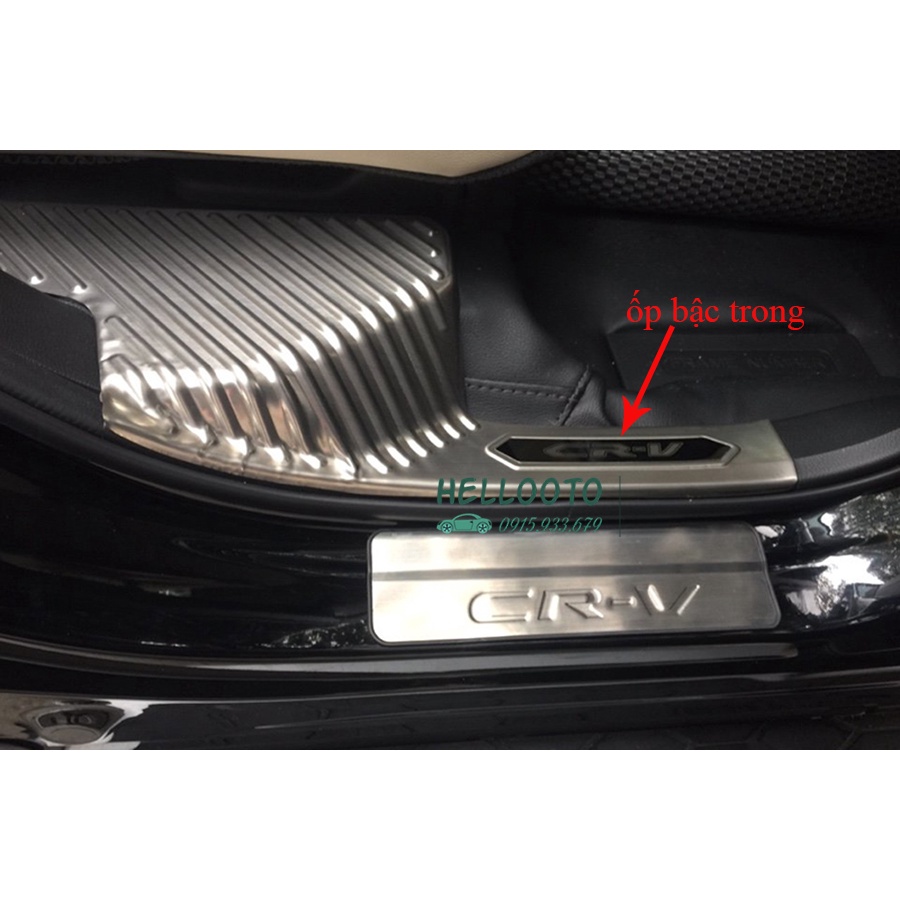 Ốp Bậc Cửa, Nẹp Bước Chân Honda CRV 2018-2019-2020-2021-2022 mẫu inox cao cấp