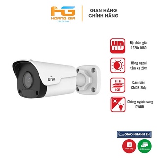 Camera ip thân 2mp unv ipc2122lr3-pf40-e có poe