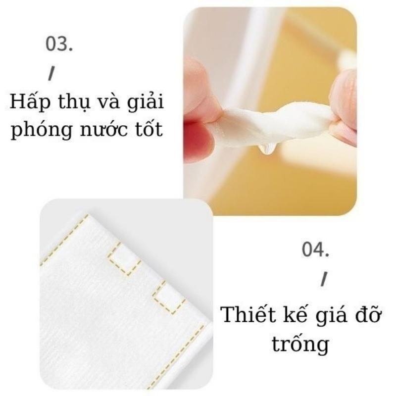 Bông tẩy trang 222 miếng Lameila cotton pad không xù lông nội địa trung BTT222