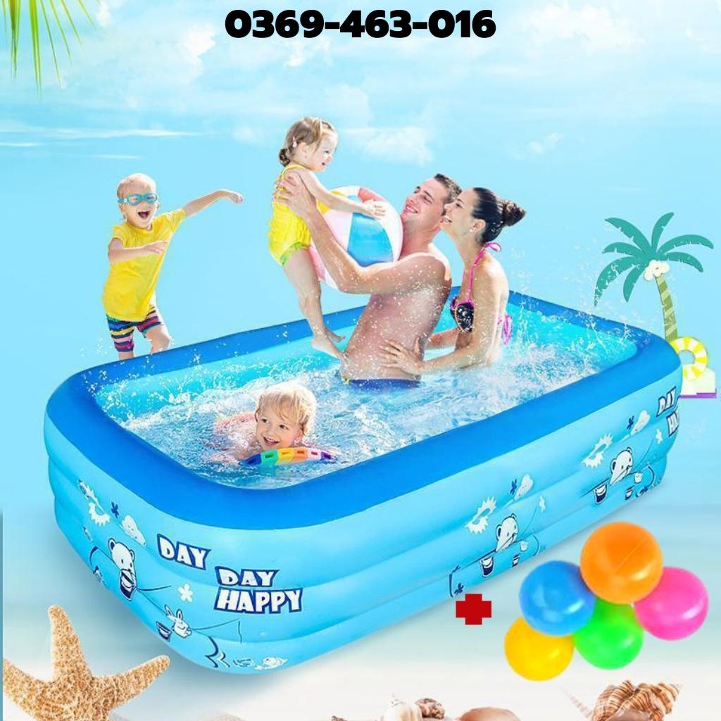 Bể Bơi Cho Trẻ 3 Tầng Kích Thước 1M20 - 2m1 Loại Dày -Hồ Bơi Cho Bé Chất Lượng Cao Swimming Pool