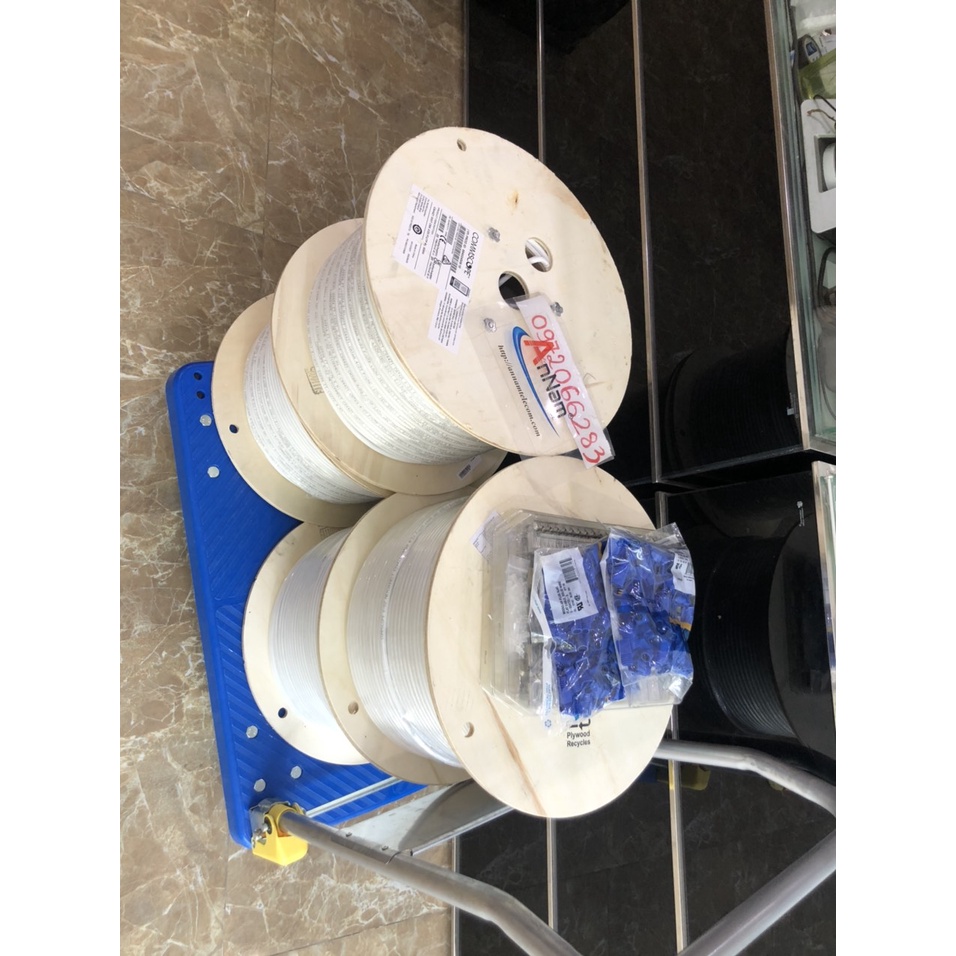 Cáp Cat6A, 4 đôi, LSZH, 23 AWG, Solid, màu trắng, 305m, 884024508 10 F/UTP