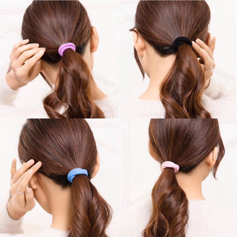 We Flower 10PCs Colorful Hair Tie Rope Scrunchie Korean High Elastic Rubber Band Girls Ponytail Holder