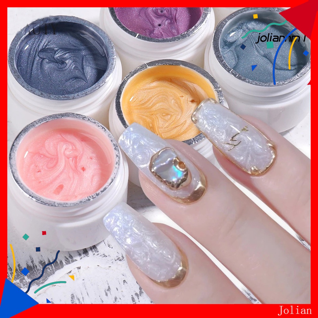 Sơn móng tay dạng gel nhanh khô không gây khó chịu hiệu ứng vỏ sò lấp lánh 5g