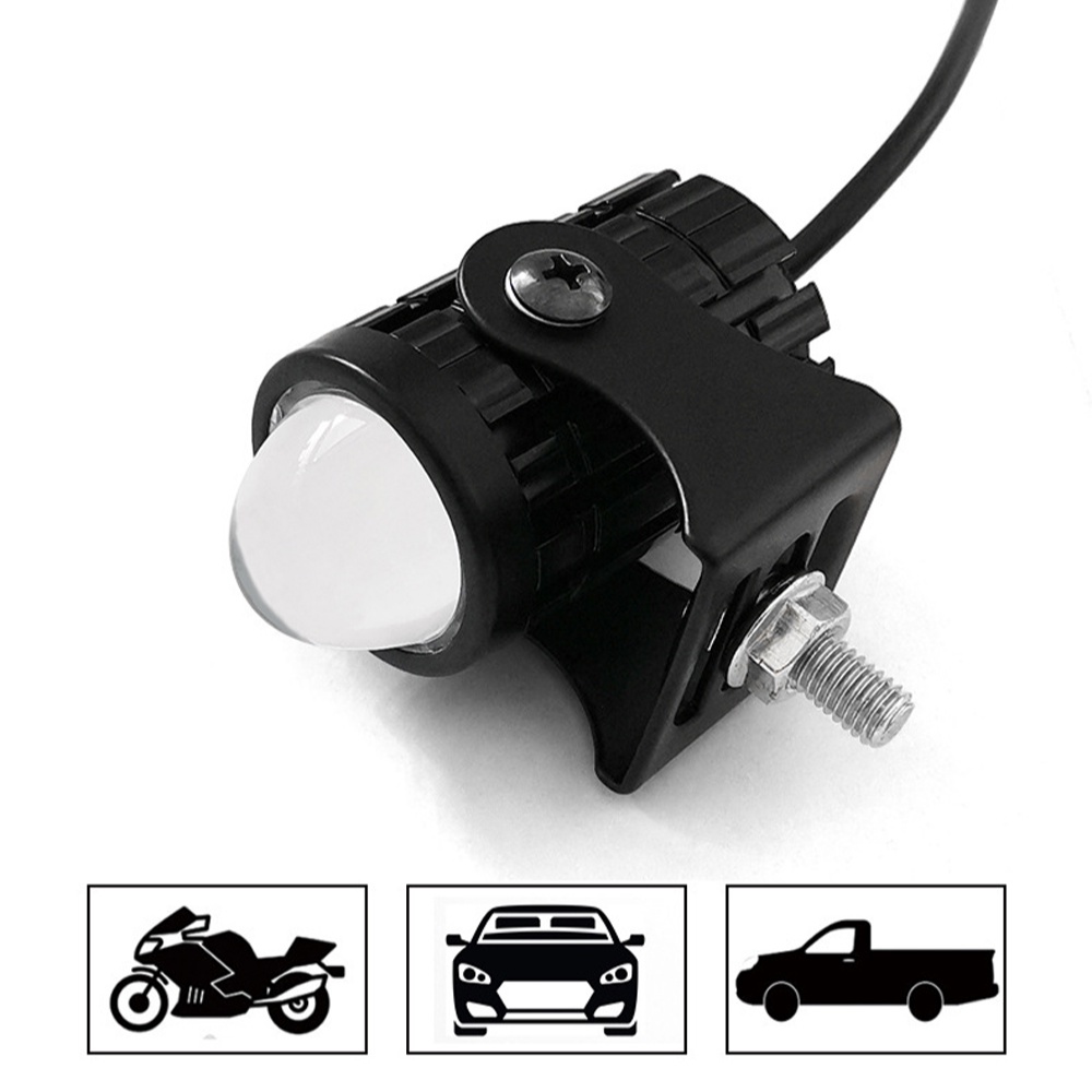 Bộ 2 Đèn Pha LED DRL 12V Kèm Công Tắc Chuyên Dụng Cho Xe Mô Tô / Xe Hơi